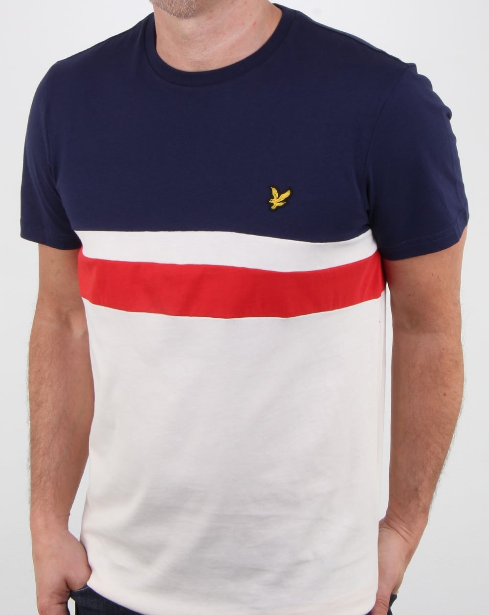 Lyle And Scott Yoke Stripe T-shirt Navy