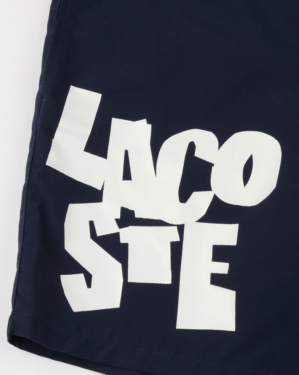 Lacoste Logo Lettering Swim Shorts Navy