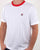 Fila Vintage Pinstripe T Shirt White/navy/red