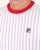 Fila Vintage Pinstripe T Shirt White/navy/red
