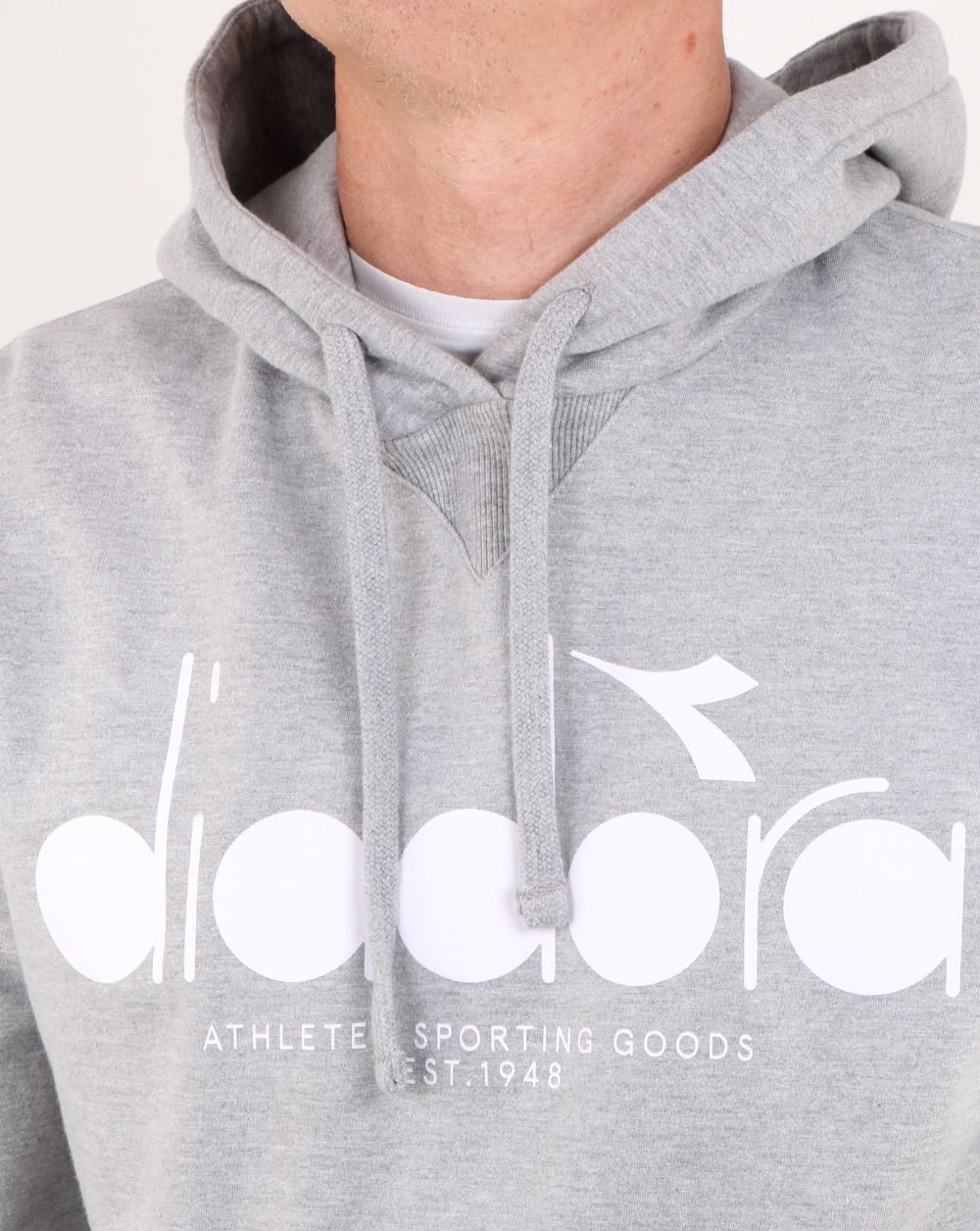 Diadora Logo Hoodie Grey Melange