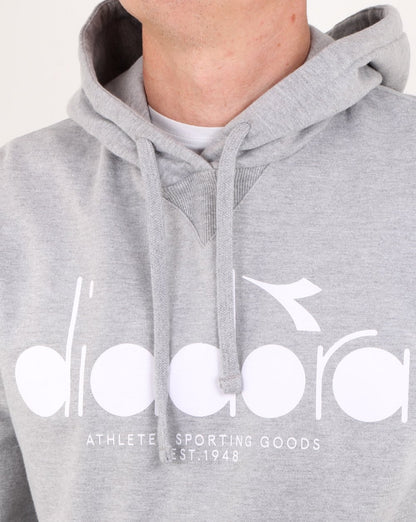 Diadora Logo Hoodie Grey Melange