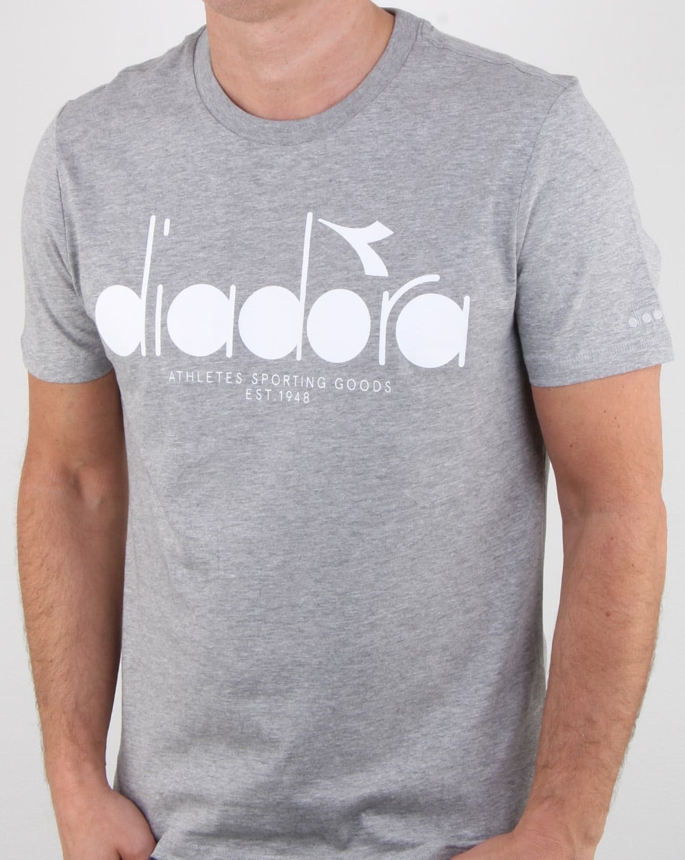 Diadora Logo T-shirt Grey Melange