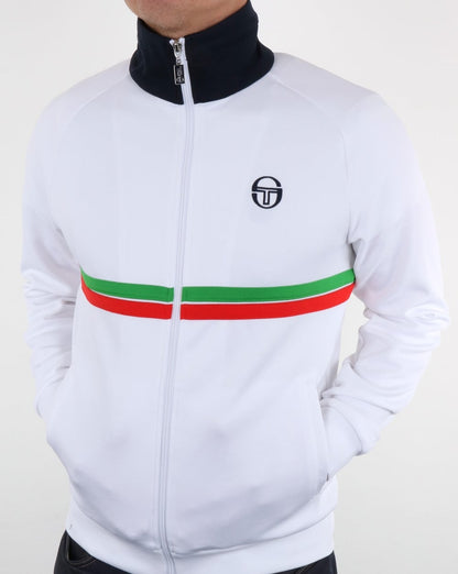 Sergio Tacchini Dallas Track Top White/Green/Red