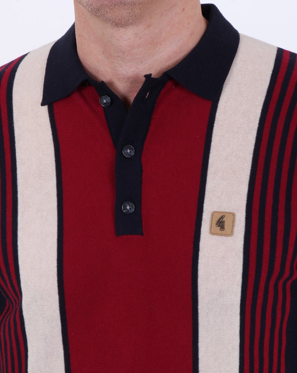 Gabicci Vintage Searle Knitted Polo Shirt Navy