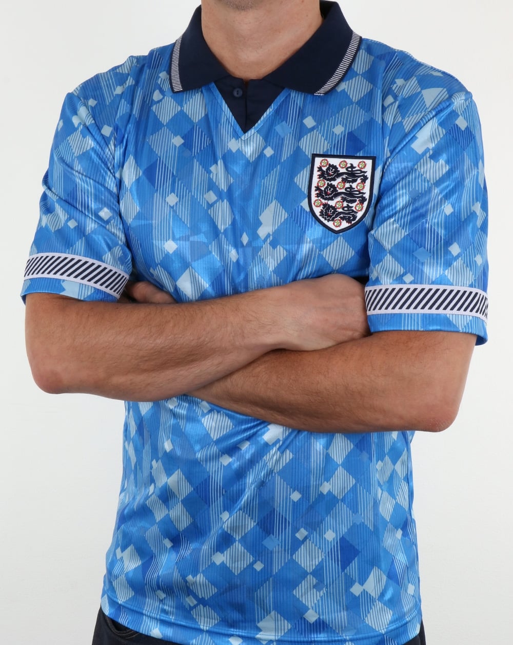 England 1990 Legend Football Shirt Blue