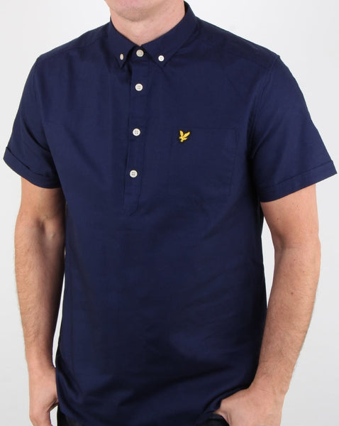 Lyle And Scott Oxford Short Sleeve Shirt Navy