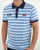 Ellesse Sky Blue Striped Polo Shirt