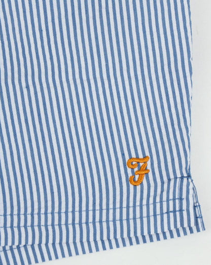 Farah Colbert Seersucker Swim Shorts Royal Blue
