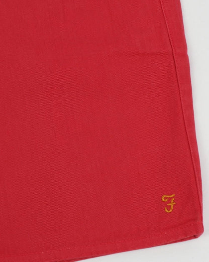 Farah Hawk Garment Dye Chino Shorts Fuschia