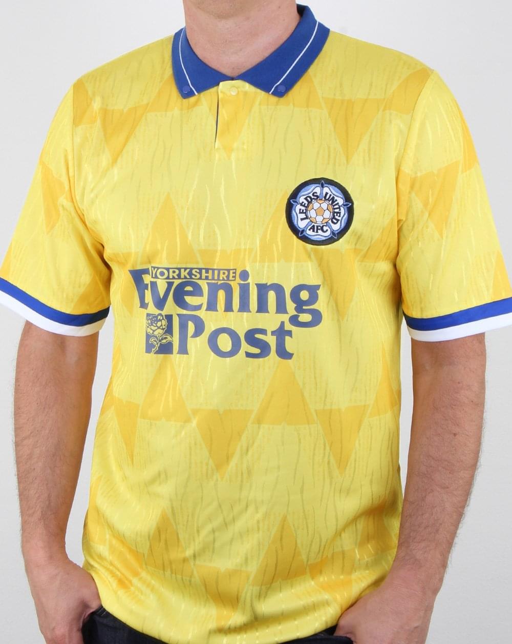 80s Casual Classics Leeds 1992 Away Retro Shirt Yellow