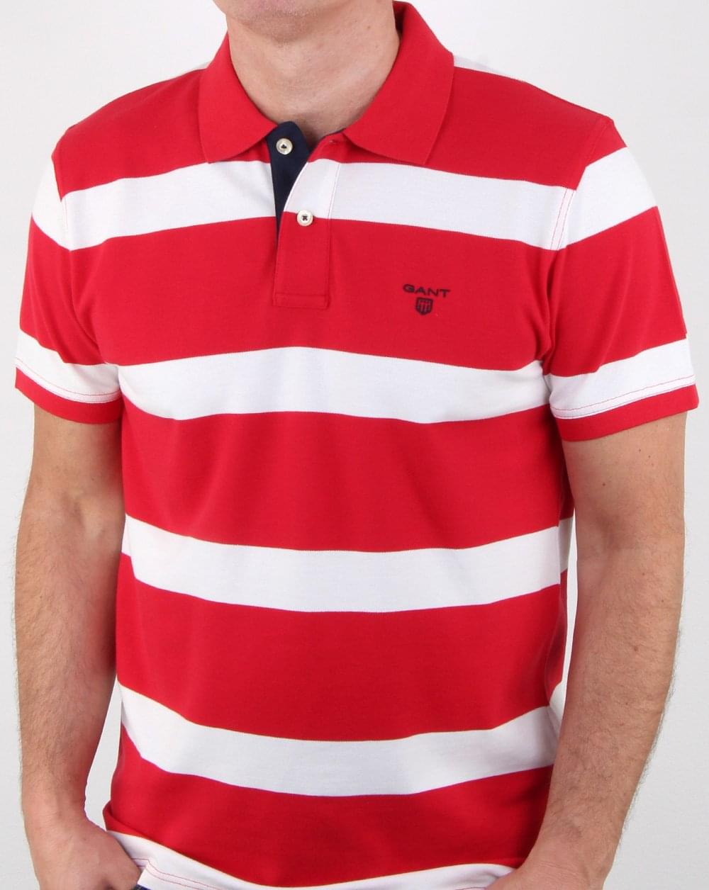 Gant Contrast Collar Rugger Red