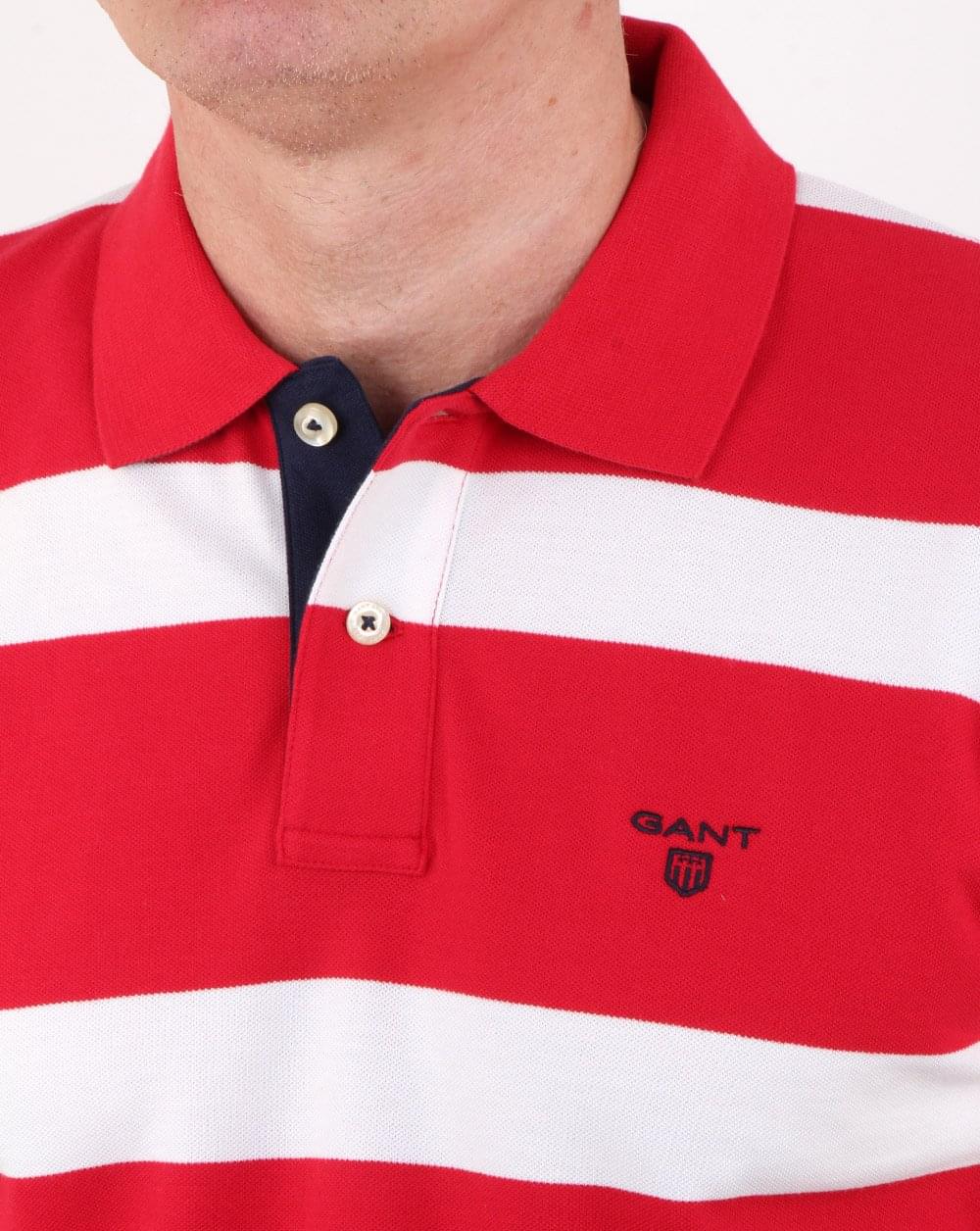 Gant Contrast Collar Rugger Red