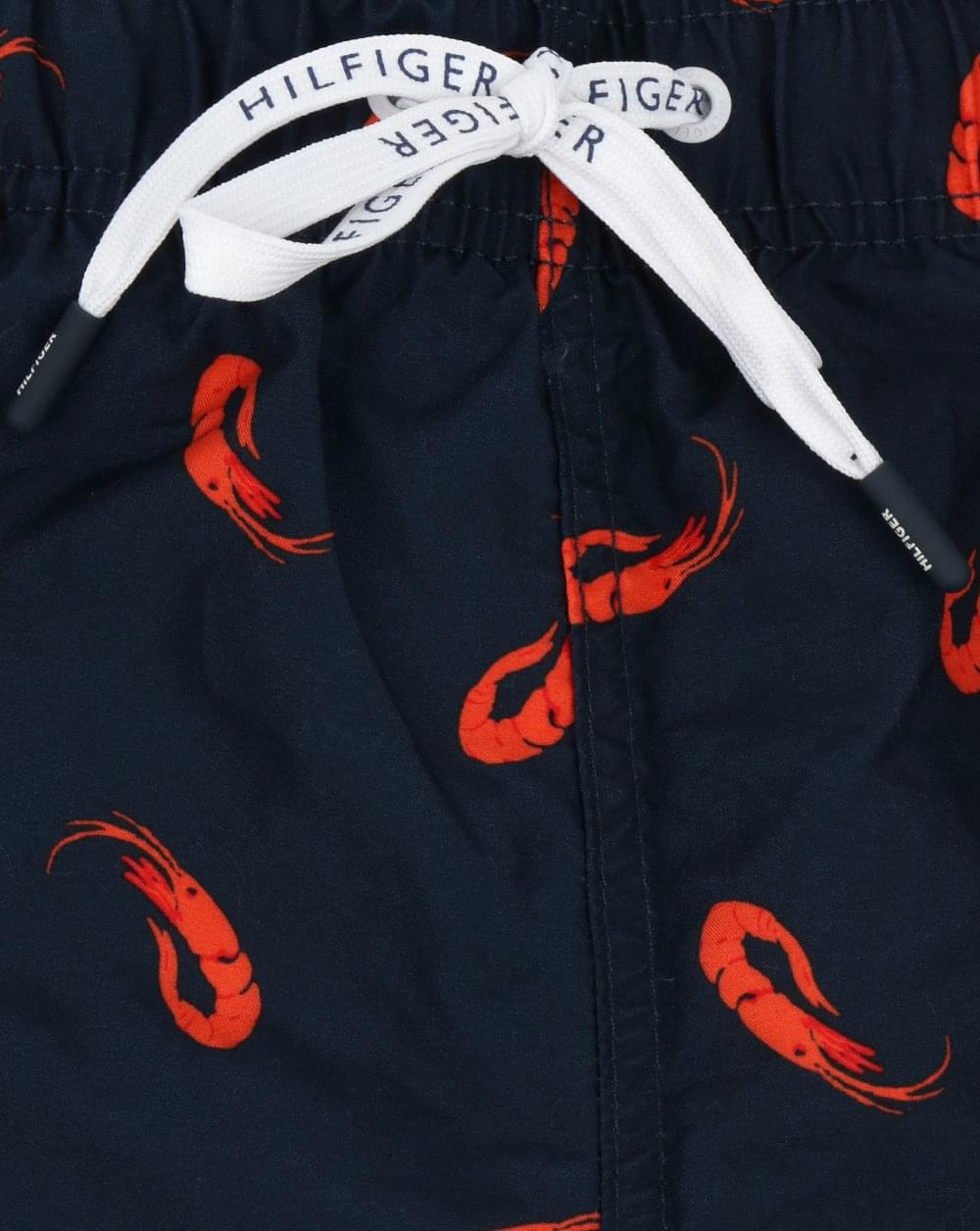 Tommy Hilfiger Shrimp Print Swim Shorts Navy