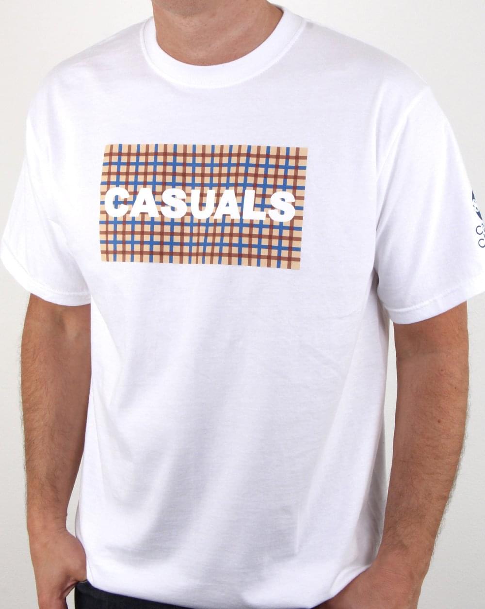 80s Casual Classics Casual Check T Shirt White