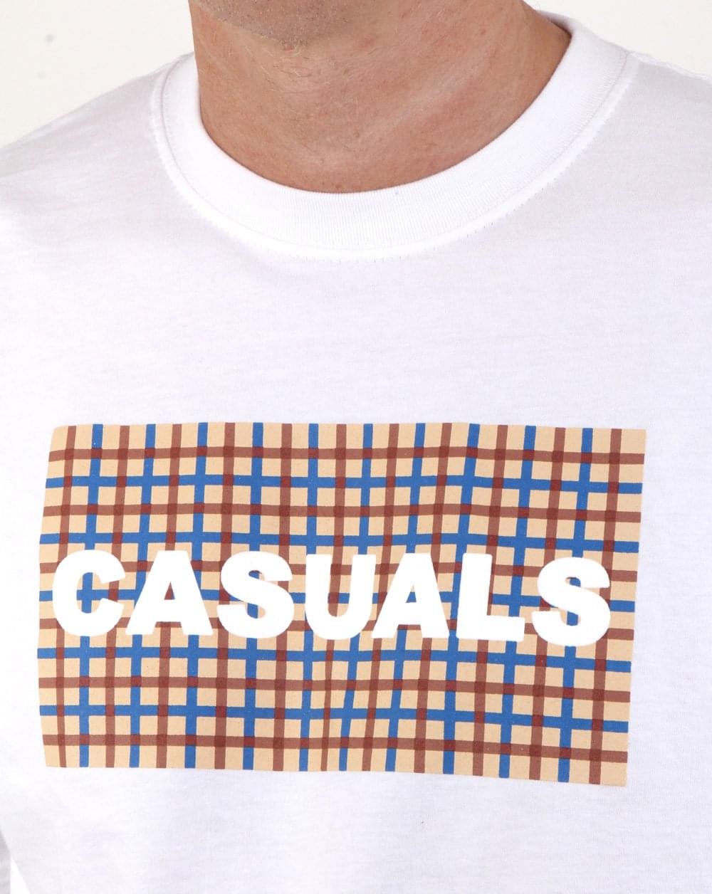 80s Casual Classics Casual Check T Shirt White