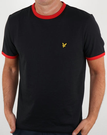 Lyle And Scott Country Ringer T Shirt Black