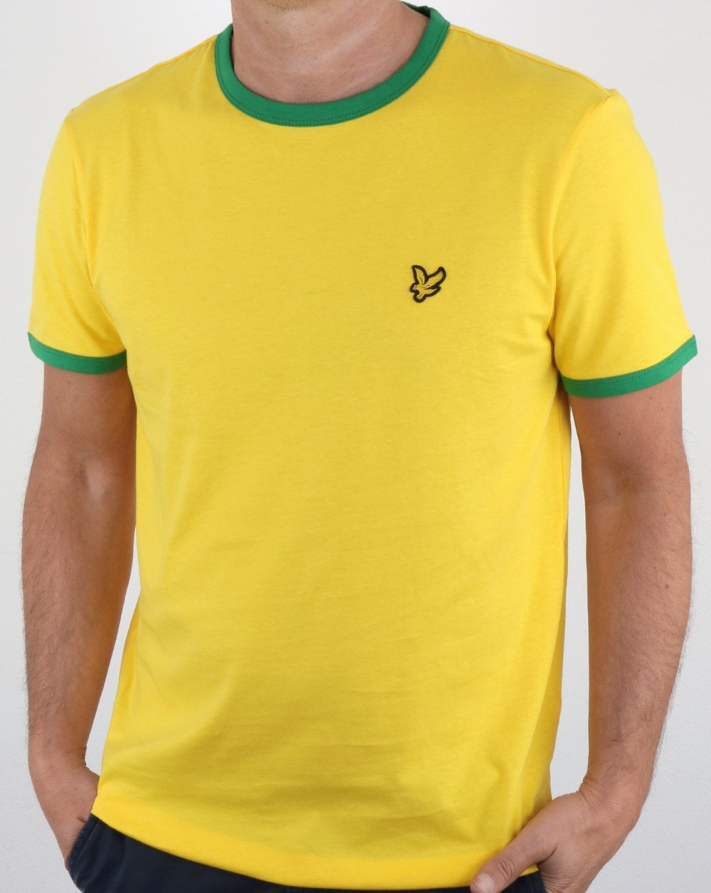 Lyle And Scott Country Ringer T Shirt Yellow