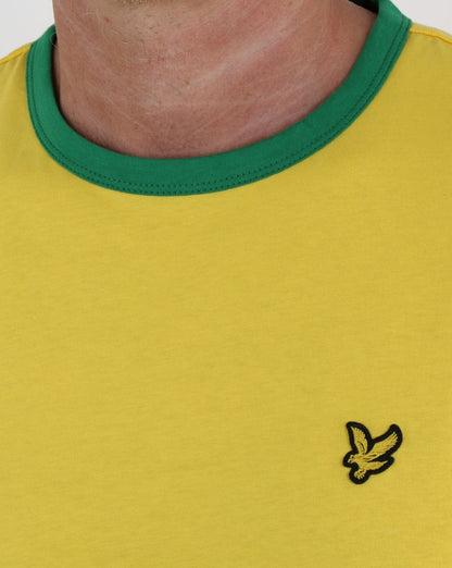 Lyle And Scott Country Ringer T Shirt Yellow