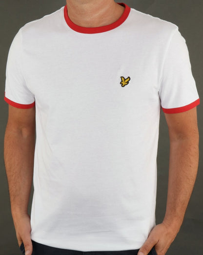 Lyle And Scott Country Ringer T Shirt White