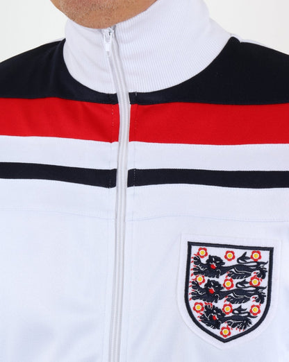 80s Casual Classics England 1982 Track Top White