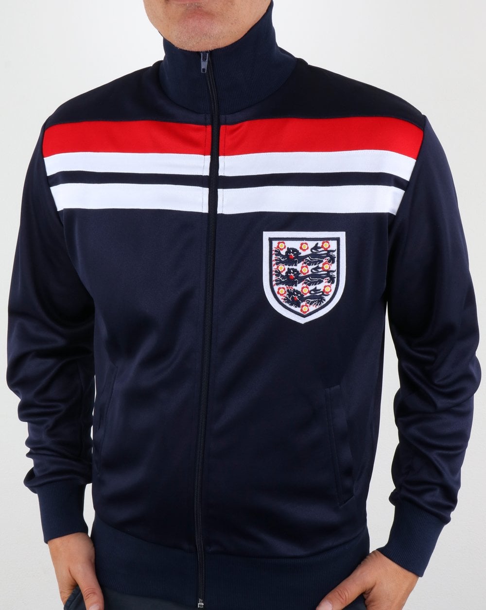 80s Casual Classics England 1982 Track Top Navy
