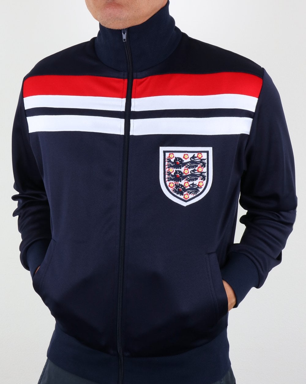 80s Casual Classics England 1982 Track Top Navy