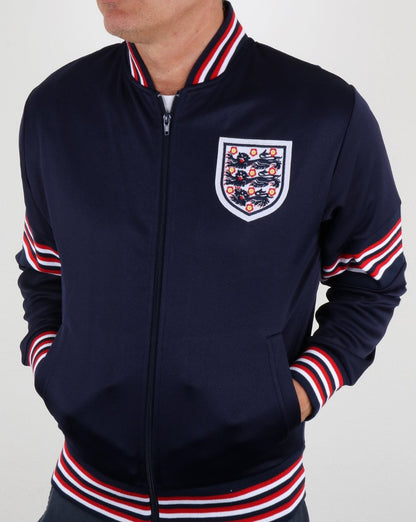80s Casual Classics England 1974 Track Top Navy