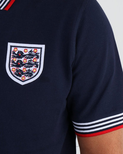80s Casual Classics England 1974 Polo Shirt Navy