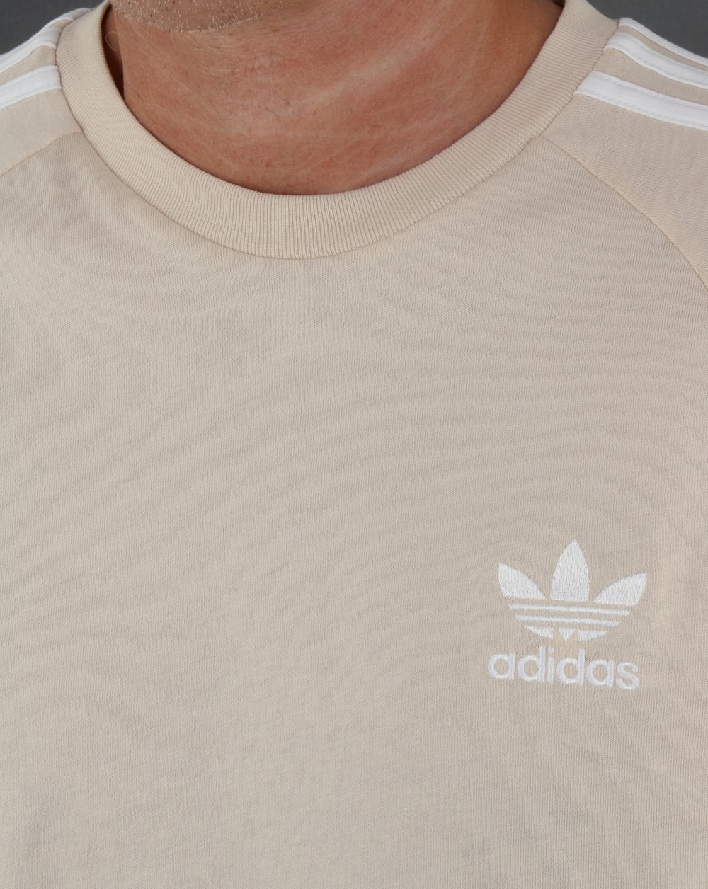 Adidas Originals 3 Stripes T Shirt Linen