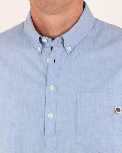Pretty Green Overhead Short Sleeve Shirt Blue