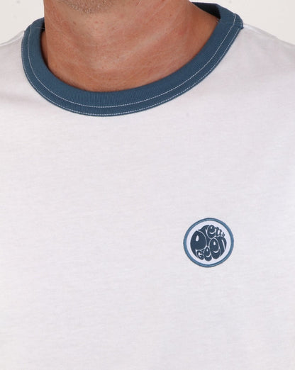 Pretty Green Ringer Badge T-shirt White