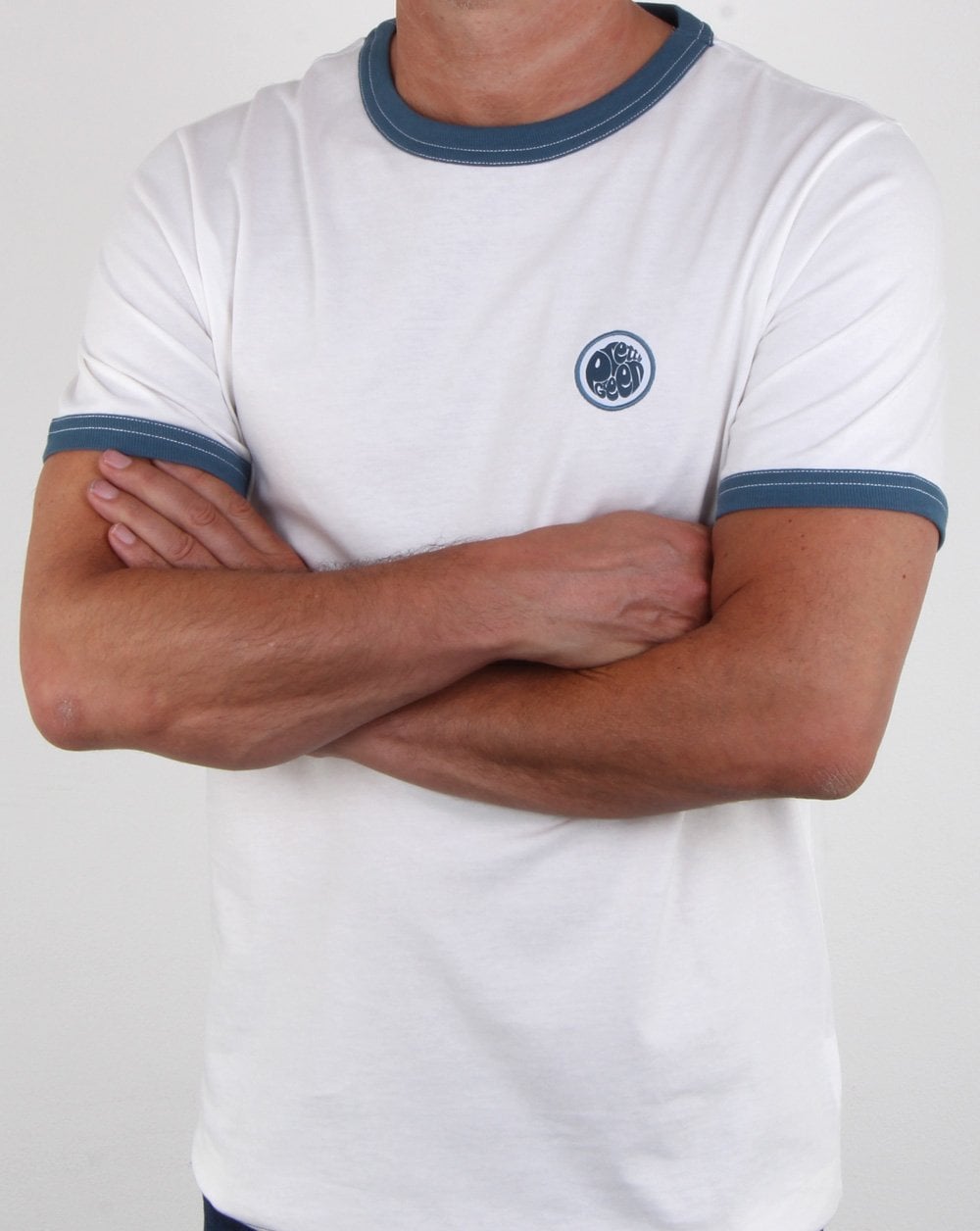 Pretty Green Ringer Badge T-shirt White