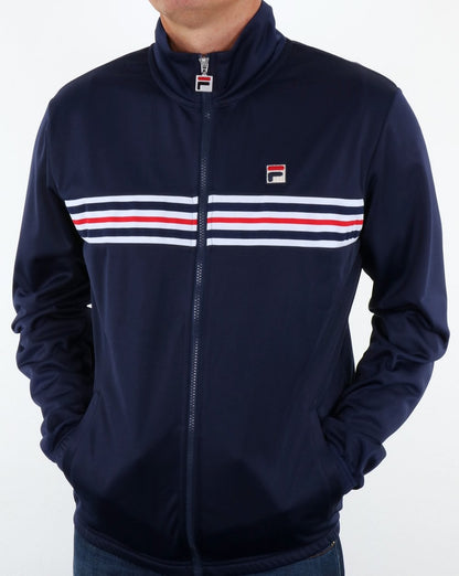 Fila Vintage Chest Striped Track Jacket Navy