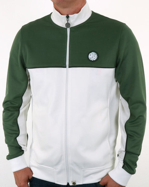 Pretty Green Contrast Panel Track Top Green