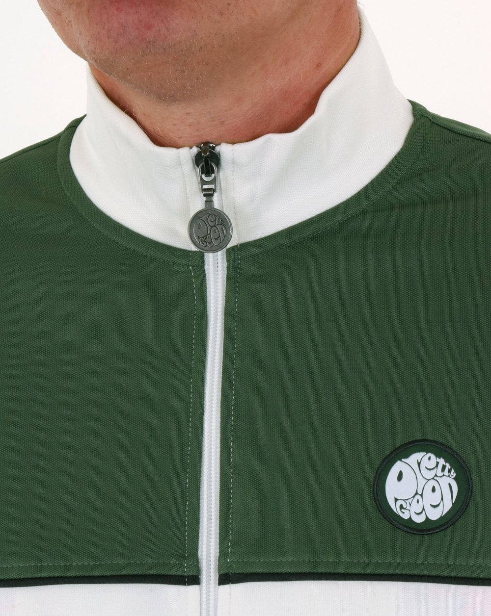 Pretty Green Contrast Panel Track Top Green