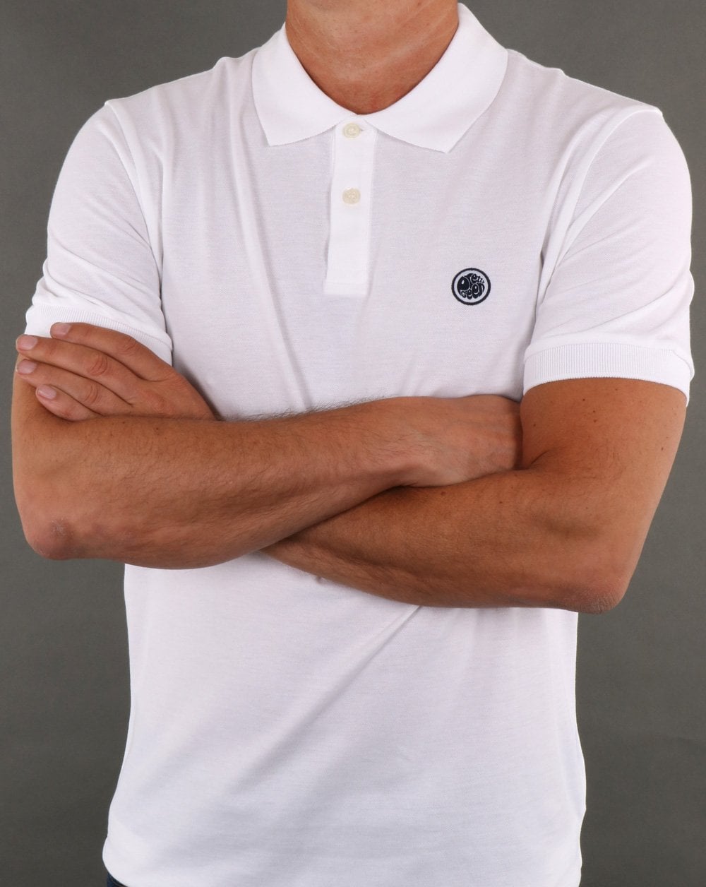 Pretty Green Hartford Polo Shirt White/navy