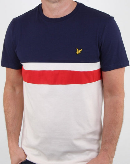 Lyle And Scott Yoke Stripe T-shirt Navy