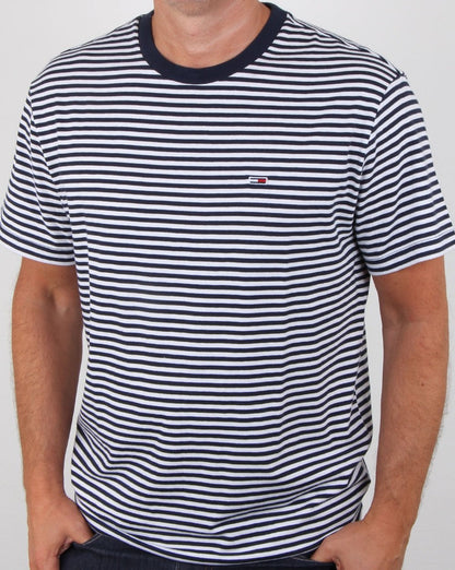 Tommy Hilfiger Stripe Tee Navy Blue