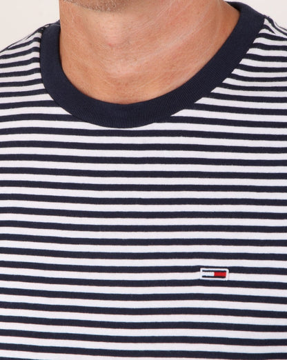Tommy Hilfiger Stripe Tee Navy Blue