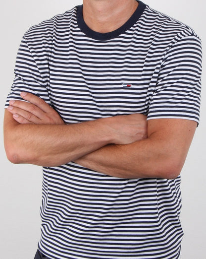 Tommy Hilfiger Stripe Tee Navy Blue