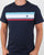 Pretty Green Contrast Panel T-shirt Navy