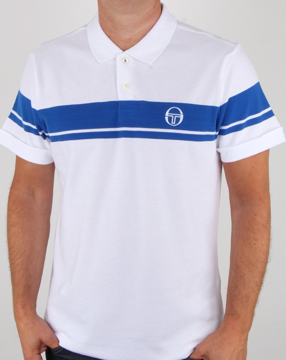 Sergio Tacchini Young Line Polo Shirt White/Royal