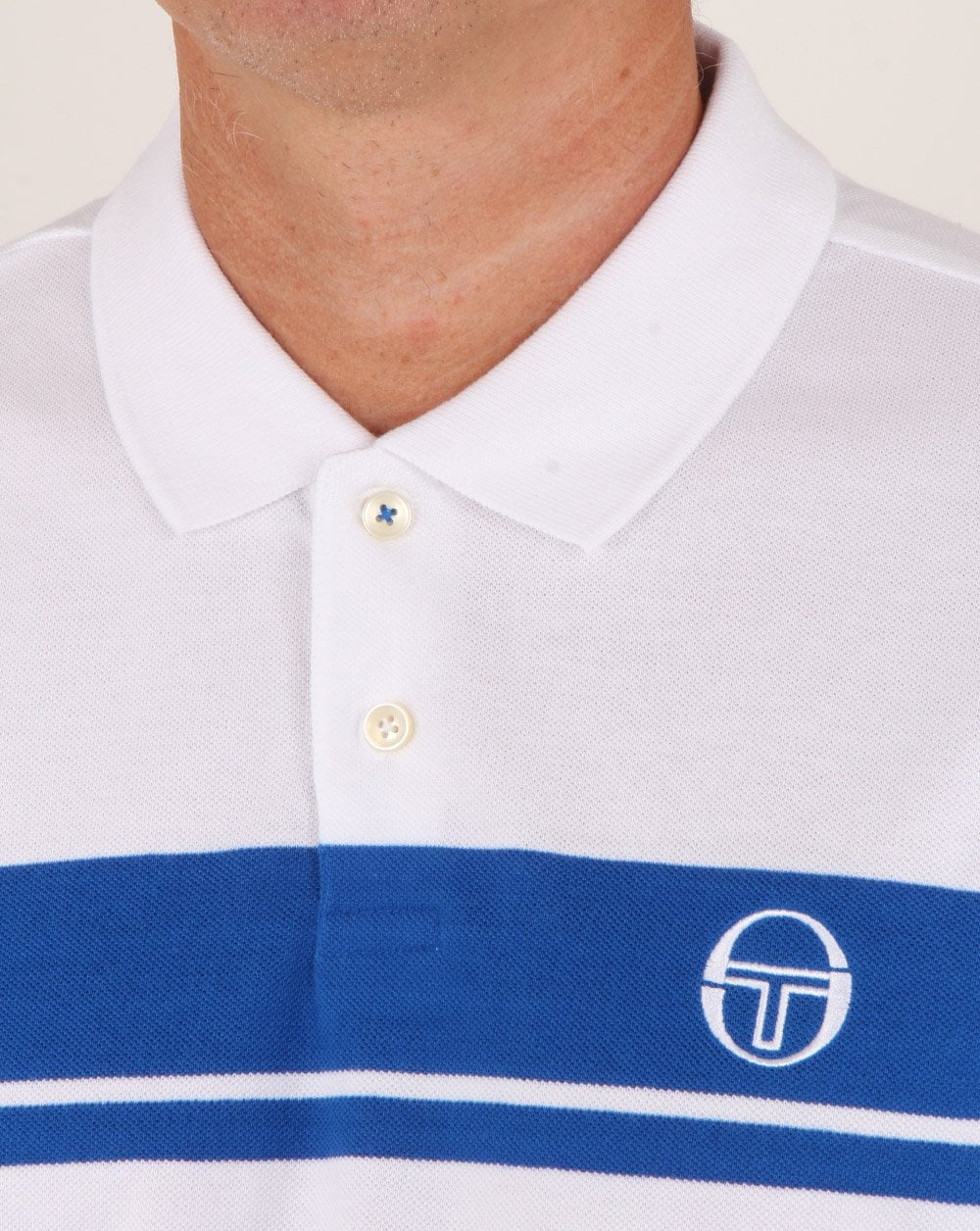 Sergio Tacchini Young Line Polo Shirt White/Royal