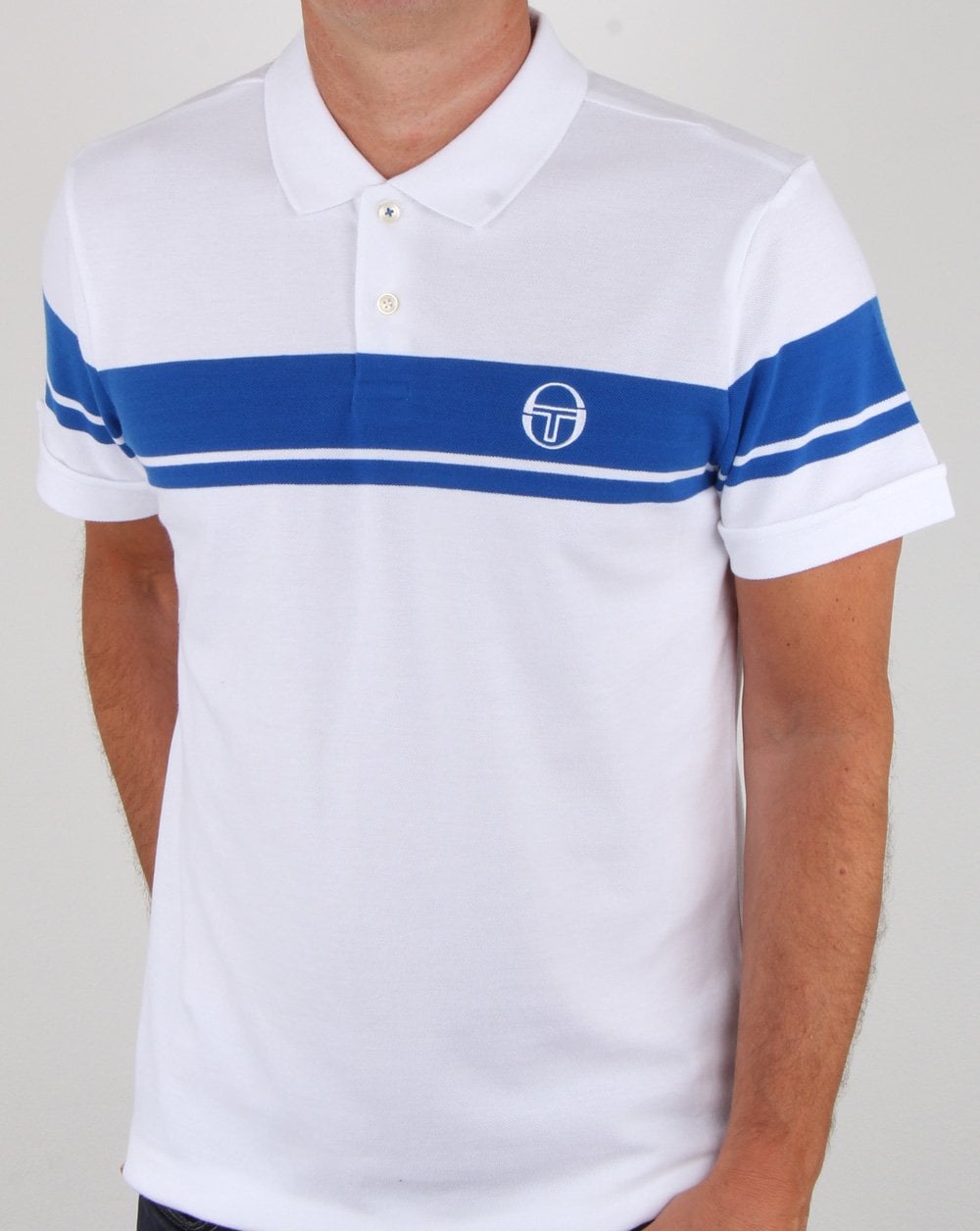 Sergio Tacchini Young Line Polo Shirt White/Royal