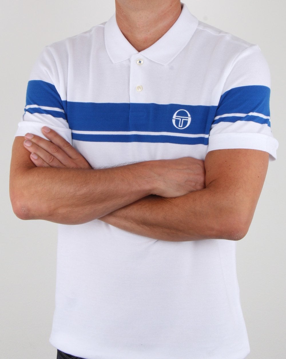 Sergio Tacchini Young Line Polo Shirt White/Royal