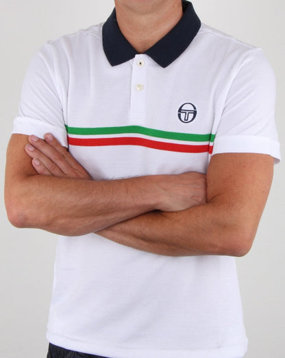 Sergio Tacchini Supermac Polo Shirt White/green/red