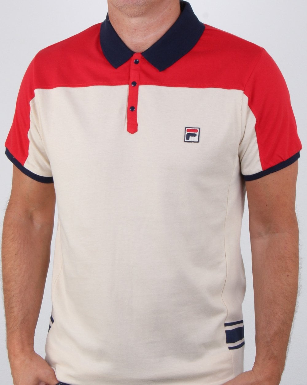 Fila Vintage Vilas Polo Shirt Chinese Red