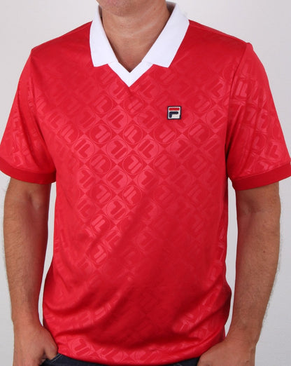 Fila Vintage Retro Football Shirt Red/white