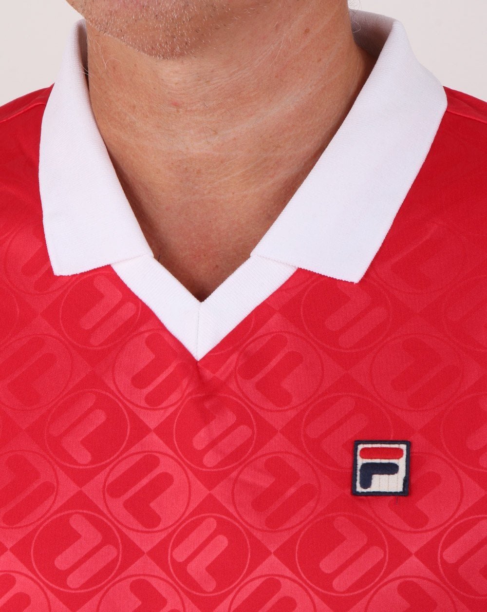 Fila Vintage Retro Football Shirt Red/white
